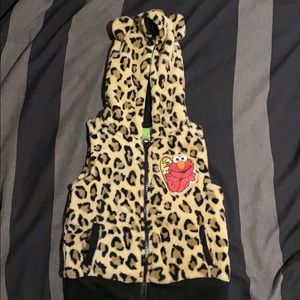Elmo hoodie/vest for  girls